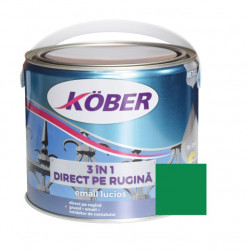 Vopsea Email Pentru Metal 3 In 1 Direct Pe Rugina  Int/ext Verde Luminos Kober 2.5 L