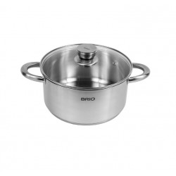 Cratita Cu Capac 4 L 22 X H-11 Cm Brio Metallica