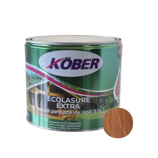 Pachet Promo Kober Ecolasure Extra Stejar Inchis G8289 2.5l+impregnant Pt Lemn G8000-0.75l