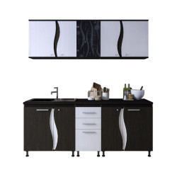 Bucatarie Cip Iii S Combi 1 D200x60x200 Wenge/alb Hacienda