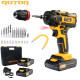 Trusa Autofiletanta Pe Acumulator 21v Rotor Rcd21 +biti 1350rpm
