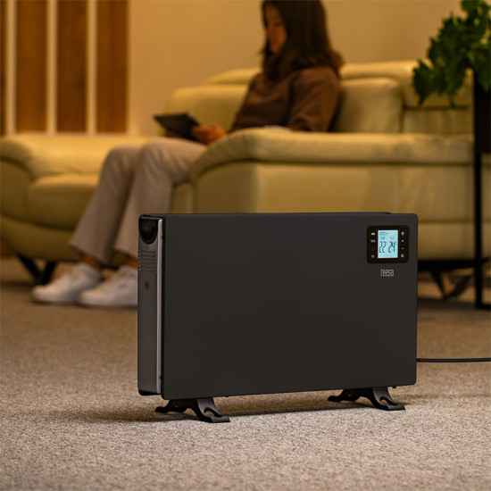 Convector Incalzire Ecran Lcd 3 Trepte 2000w Teesa Tsa8054-b Negru