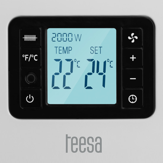 Convector Incalzire Ecran Lcd 3 Trepte 2000w Teesa Tsa8054 Alb