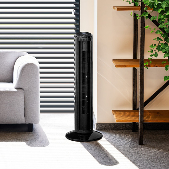 Ventilator Turn Teesa 50w 74cm Negru Tsa8066 Ventilator Turn Teesa 50w 74cm Negru Tsa8066
