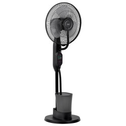 Ventilator Cu Picior Functie Pulverizare Apa Teesa 75w Negru Tsa8067