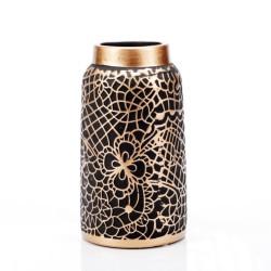 Vaza Decorativa Curves Negru 11.5x11.5x21cm Vaza Decorativa Curves Negru 11.5x11.5x21cm