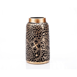 Vaza Decorativa Curves Negru 11.5x11.5x21cm