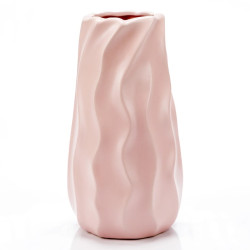 Vaza Decorativa New Waves Roz 24x10x9cm Vaza Decorativa New Waves Roz 24x10x9cm