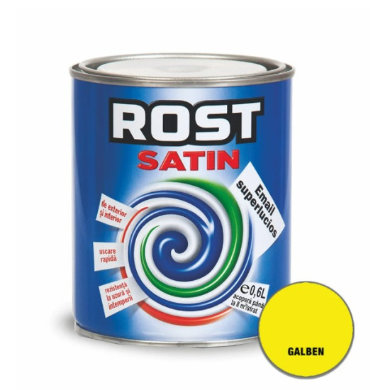 Vopsea Email Rost Satin Superlucios Galben 0.6l