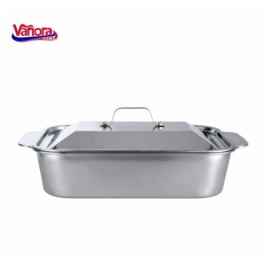 Tava Inox Cu Capac 36.5x22x7 Cm Zira
