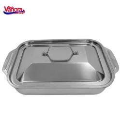 Tava Inox Cu Capac 36.5x22x7 Cm Zira