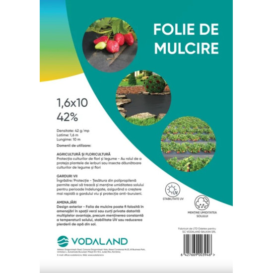 Folie Mulcire Pp Terra (antiburuieni) Neagra Pachet 42gmp 1.6x10x42 (fmp161042) Folie Mulcire Pp Terra (antiburuieni) Neagra Pachet 42gmp 1.6x10x42 (fmp161042)