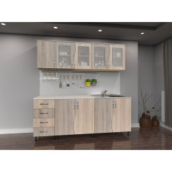 Bucatarie Cip S 200x60x200cm Sonoma+trufe