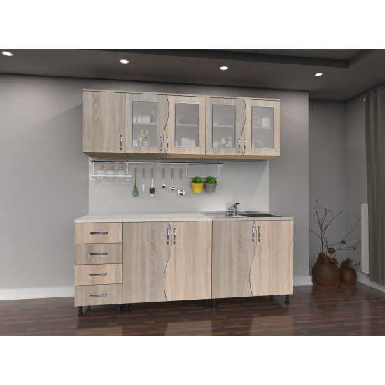 Bucatarie Cip S 200x60x200cm Sonoma+trufe Bucatarie Cip S 200x60x200cm Sonoma+trufe