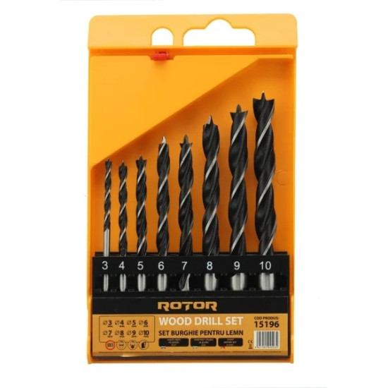 Set Burghie Pentru Lemn 8 Piese Rotor Rbw8