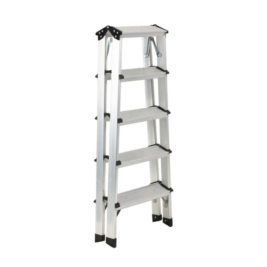 Scara Aluminiu Dubla Alx 2x5 Trepte Inaltime 1.04m 150 Kg Scara Aluminiu Dubla Alx 2x5 Trepte Inaltime 1.04m 150 Kg