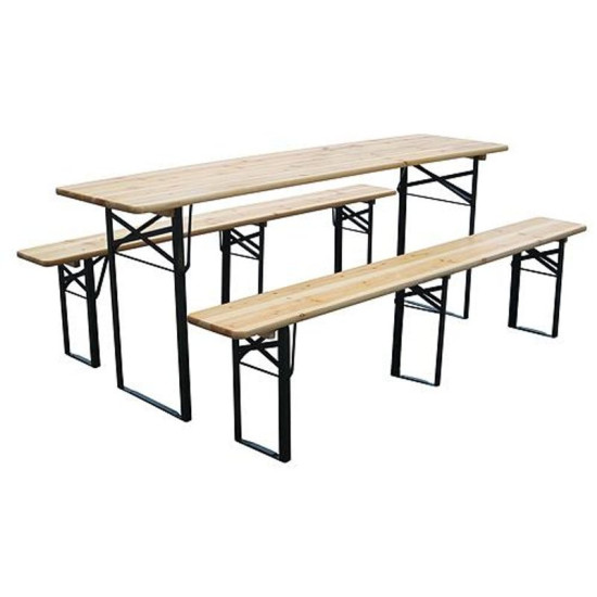 Set Masa Pliabila Cu 2 Banci 175x45x75cm Dortmund Set Masa Pliabila Cu 2 Banci 175x45x75cm Dortmund