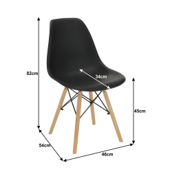 Scaun Bucatarie Negru/fag Cinkla 3 New
