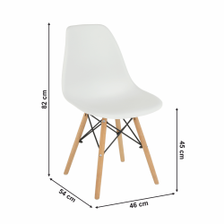 Scaun Bucatarie Alb/fag Cinkla 3 New