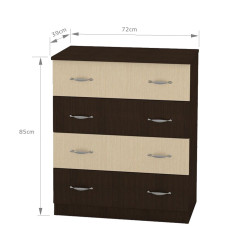 Comoda 4b Ro Wenge-mesteacan 72x39x85cm