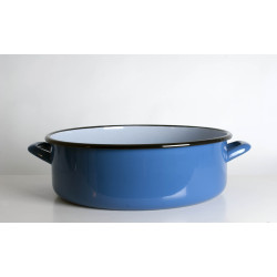 Cratita Joasa Emailata Clasica   34 Blue Metalac