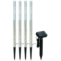 Lampa Solara De Gradina 4x Led 47cm Otel Inoxidabil Entac