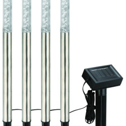 Lampa Solara De Gradina 4x Led 47cm Otel Inoxidabil Entac