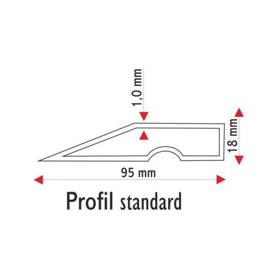 Dreptar Trapezoidal 200 Cm