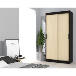 Dressing Euro Cu 2 Usi Glisante Wenge+mesteacan Ka 100x200x47 Cm