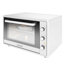 Cuptor Electric Nobeltek Nlt Fso60w 60l 2000w Grill Timer Termostat Sticla Dubla Ventilator Alb