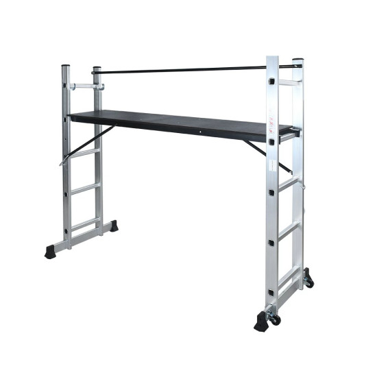Schela Aluminiu Alx Mobila Pliabila O Podina  2x7 Trepte Inaltime Lucru 3.26m