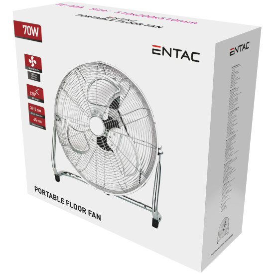 Ventilator De Podea 70w Metalic Entac Alb