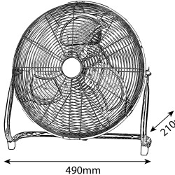 Ventilator De Podea 70w Metalic Entac Alb