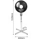 Ventilator Cu Picior 44w Cu Telecomanda Si Pulsare Entac Alb