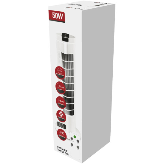 Ventilator Turn Cu Telecomanda 50w Entac Alb