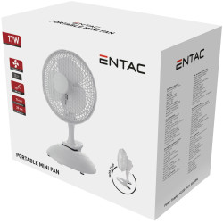 Ventilator De Birou Mini 17w Entac 2 Viteze 29cm Alb