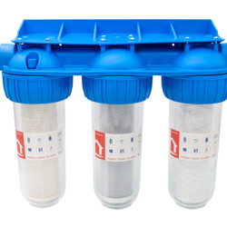 Filtru Apa Triplu Cu Carbune/bumbac/sita 3x3/4