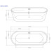 Cada Freestanding Reno White 170x75x58cm G9044
