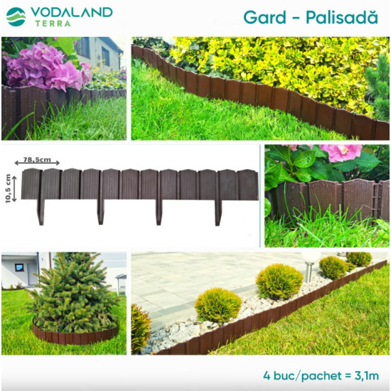Gard Palisada Pe Terra Maro H175 4buc Pachet Ltot 3.1m 785x175 (ga80pe4-m)