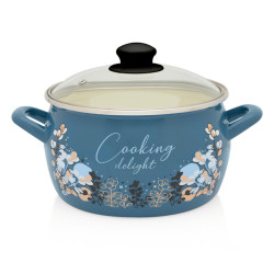 Cratita Adanca Cu Capac Emailata 24 Cooking Delight Metalac
