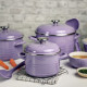 Oala Standard Wave 16 Cm Violet Cu Capac Metalac Oala Standard Wave 16 Cm Violet Cu Capac Metalac