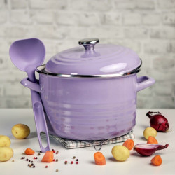 Oala Standard Wave 24 Cm Violet Cu Capac Metalac