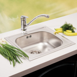 Chiuveta Inox Quadro Satin 465x435 M1 P F9 Pr