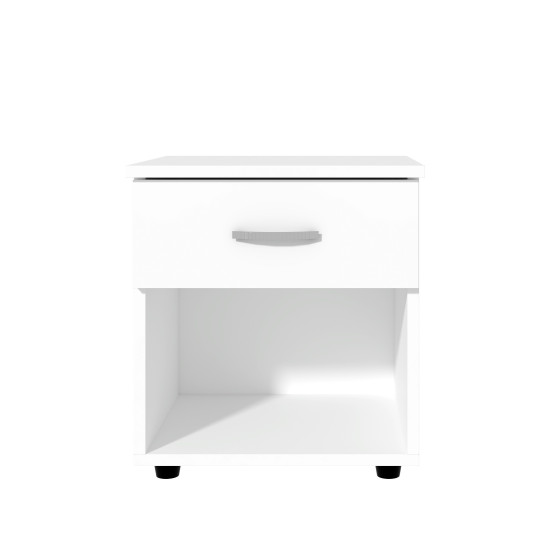 Noptiera Ro Alb 1 Sertar 40x34x44 Cm