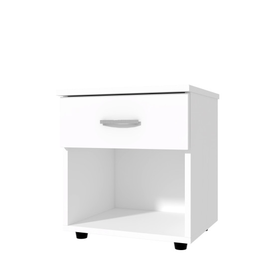 Noptiera Ro Alb 1 Sertar 40x34x44 Cm
