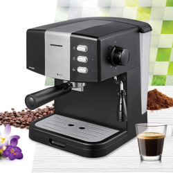 Espressor Manual Heinner Hem-850bksl 850w 1.5l 15 Bar Negru/argintiu