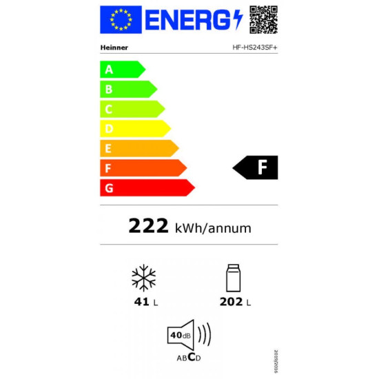 Frigider Cu 2 Usi Heinner Hf-hs243sf+