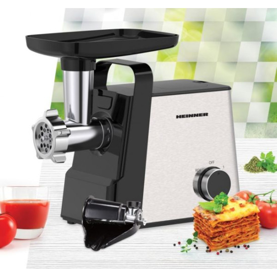 Masina De Tocat Heinner Meatmaster Hmg-2100ss3 2100w 2 Viteze Negru/inox