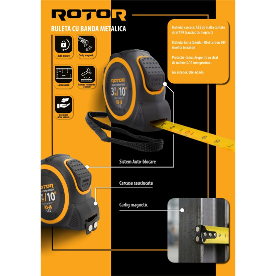 Ruleta 3mx16mm Rotor R3-16