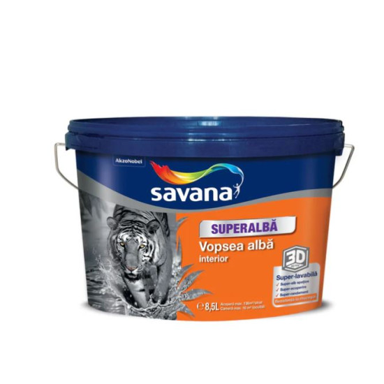 Vopsea Lavabila Savana Superalba Interior 8.5l + 1.5l Gratis